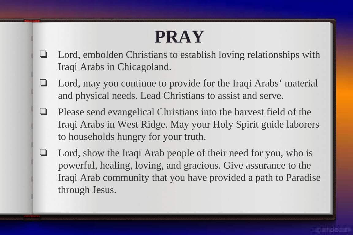 Global Gates Iraqi Arab Of Chicago Prayer