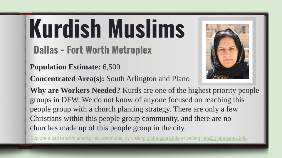 Global Gates Kurdish Muslims of the Dallas - Fort Worth Metroplex